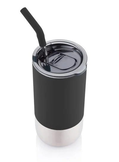 Hans Larsen Stainless Steel Vacuum Insulated Tumbler with Reusable Straw (540 ml)