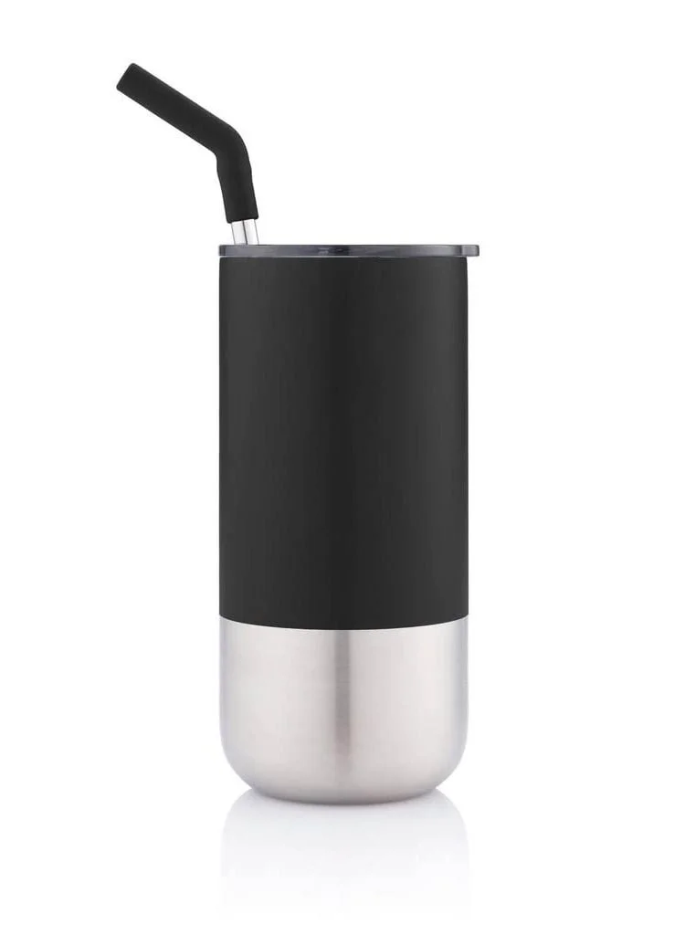 Hans Larsen Stainless Steel Vacuum Insulated Tumbler with Reusable Straw (540 ml)