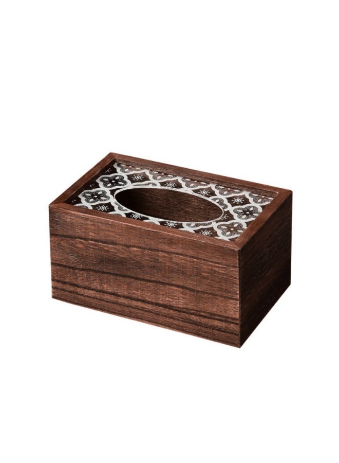 نوفولان علبة مناديل خشبية، منظم مناديل، آلية سحب سلسة، تصميم سهل الفتح من الأعلى، خشب طبيعي عديم الرائحة، مقاوم للرطوبة والماء، هدية مثالية للشركات، خياران للحجم (كبير) - Image 2