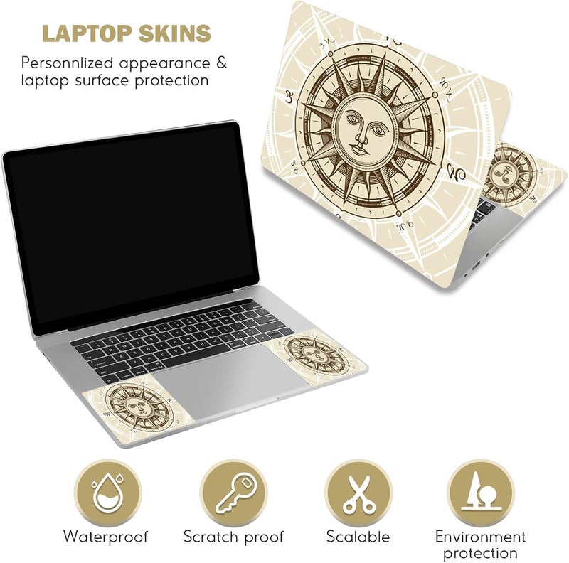 DINKY Laptop Sticker, 15.6 x 5.9 Inch, Mandala, PVC, Custom Protector - PC Notebook - Image 3