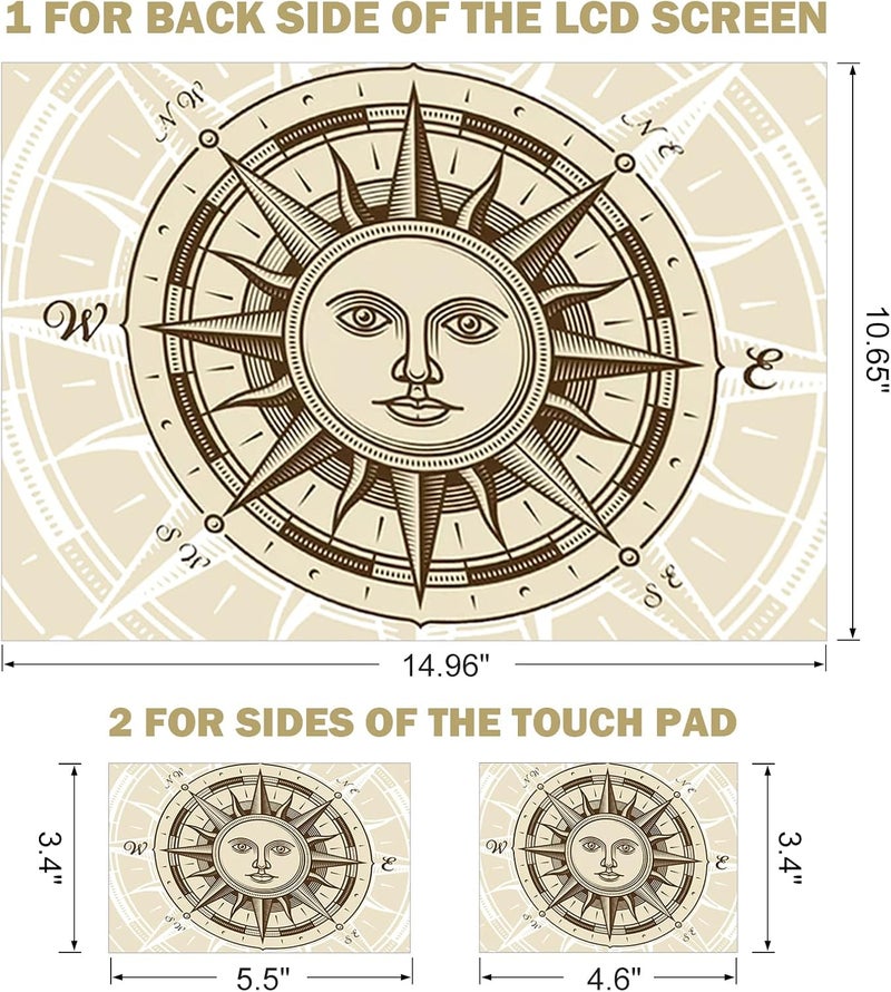 DINKY Laptop Sticker, 15.6 x 5.9 Inch, Mandala, PVC, Custom Protector - PC Notebook - Image 2