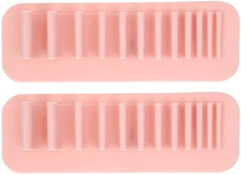 Ymiko Makeup Brush Drying, Brush Drying Rack 2 Pcs Collapsible Holder Stand Tree Tray Support Display Silicone Cosmetic Brush Drying Rack for Makeup Artist Nail Brushes Paintbrushes