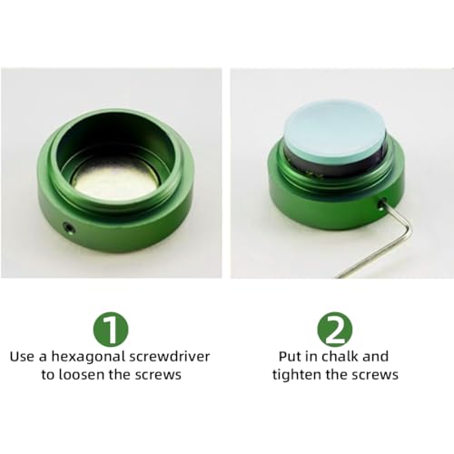 YEUEK TAOM Pool Chalk Holder Round Shaped Practical Tool Billiards Accessories Magnetic Mini Chalk Tip Case Container Round Box Billiards - Image 4