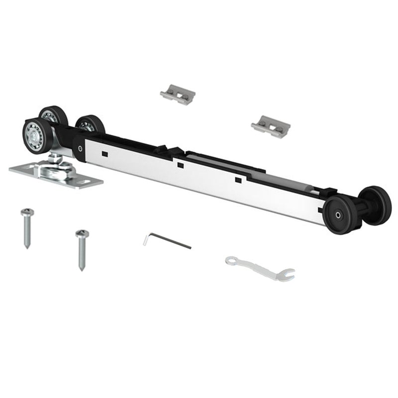 JUBEST Pocket Door Roller with 120LBS Soft Close Mechanism TwoWay Soft Close ThreeWheel Pocket Door Hanger Double Sided Pocket Door Hardware - Image 2