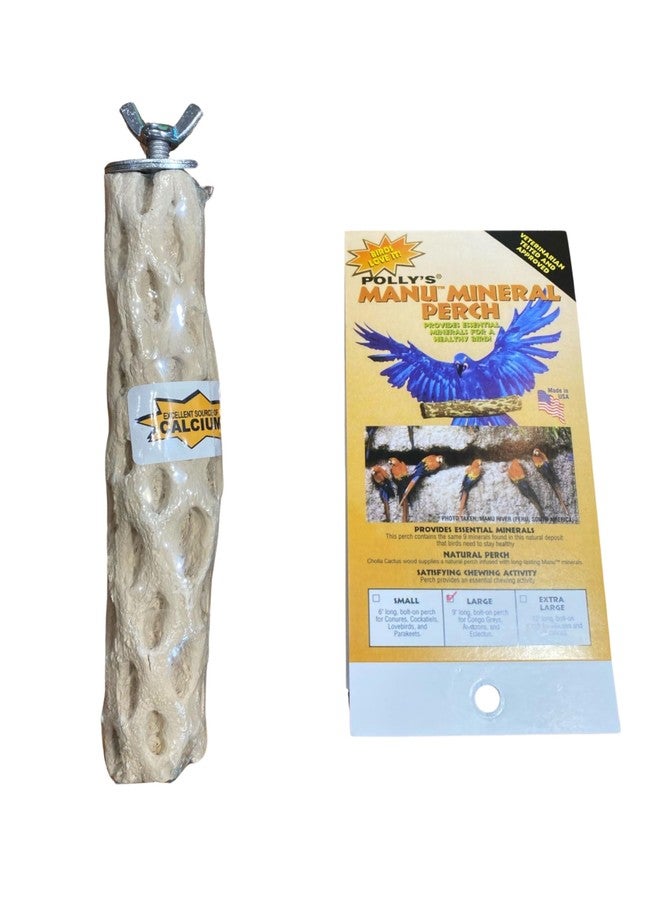 Polly's Manu Mineral Perch for Parakeets, Cockatiels, Macaws, Amazons (Large) - Image 3