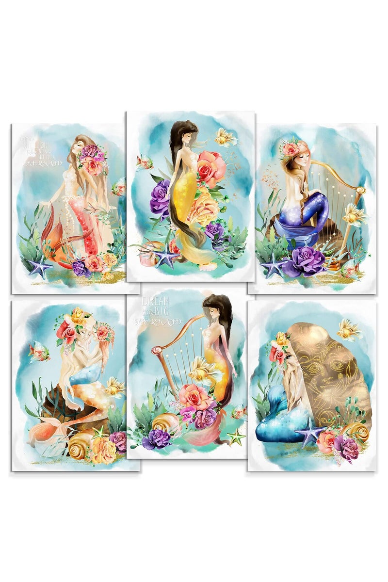 YOOOAHU Mermaid Princess Wall Decor Poster Set - Image 1