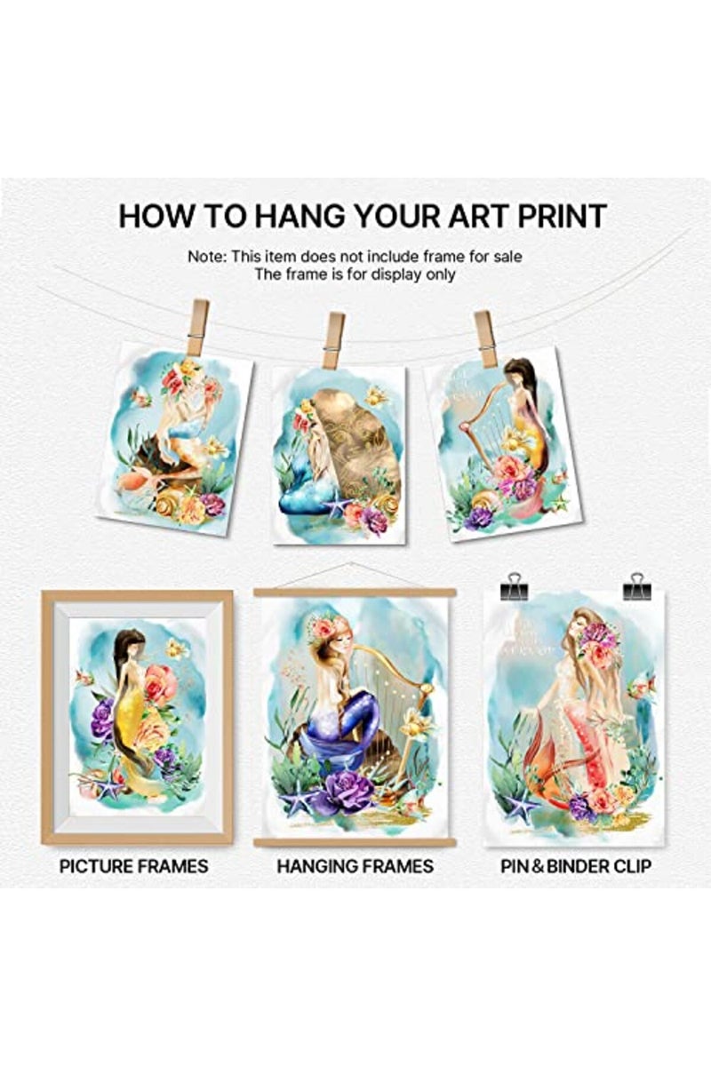 YOOOAHU Mermaid Princess Wall Decor Poster Set - Image 4