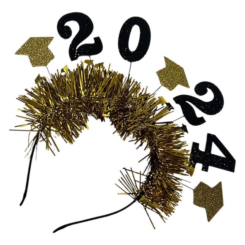 Graduation Themed Headband Sequins Headdress 2024 Grad Party Dress Costume Accessory - Image 5