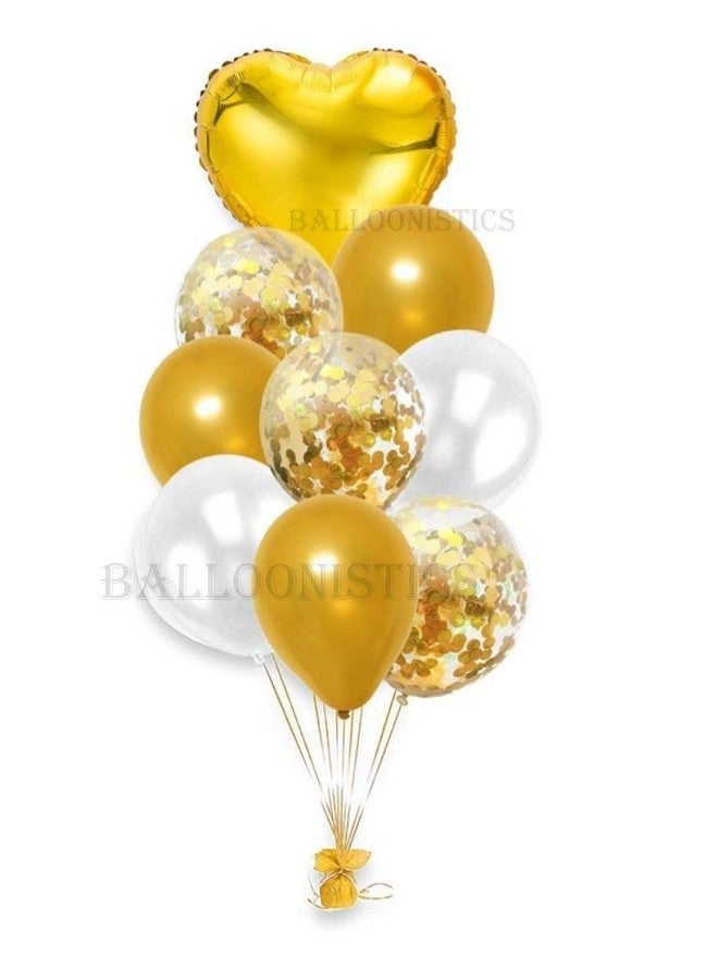 Balloonistics Gold 40th Birthday Decorations Gold Number Foil Balloon(16 Inches) and Confetti - Image 3