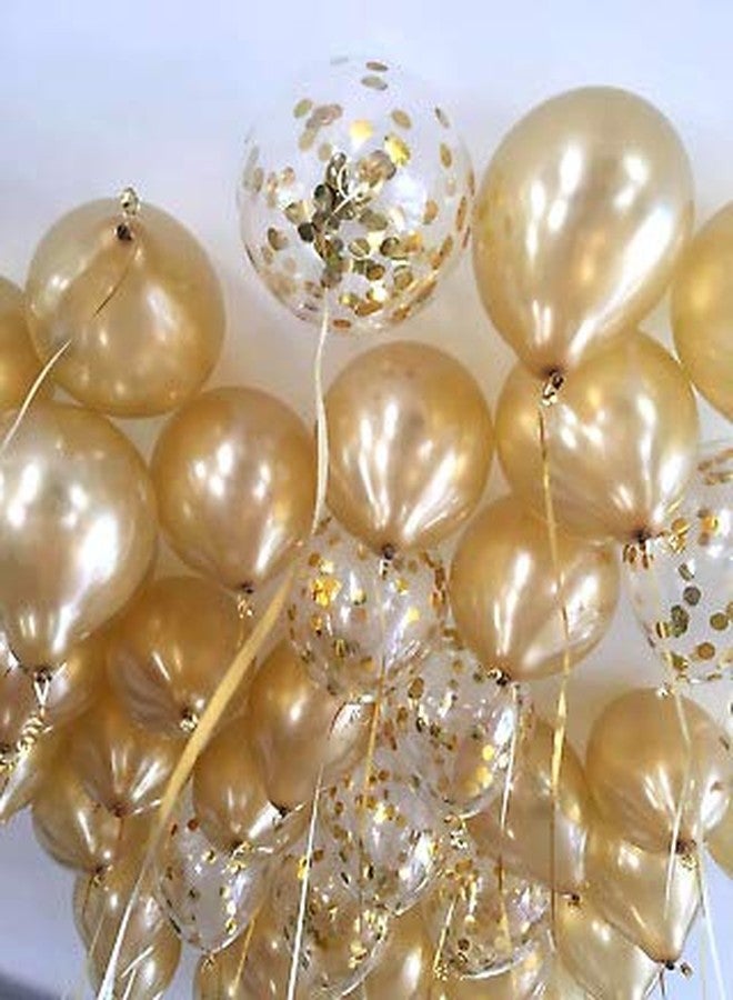 Balloonistics Gold 40th Birthday Decorations Gold Number Foil Balloon(16 Inches) and Confetti - Image 4