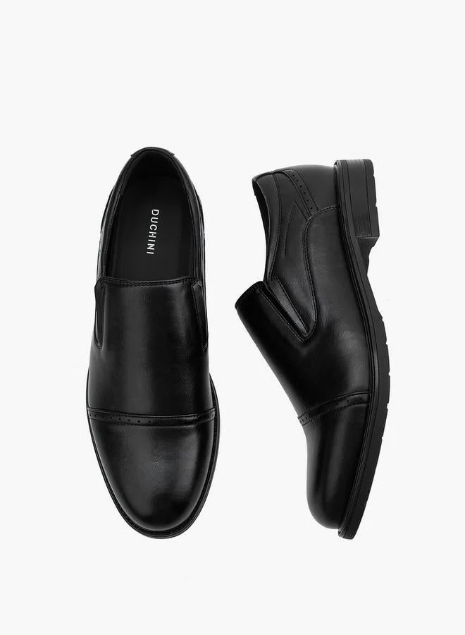 DUCHINI Men'S Solid Slip-On Loafers