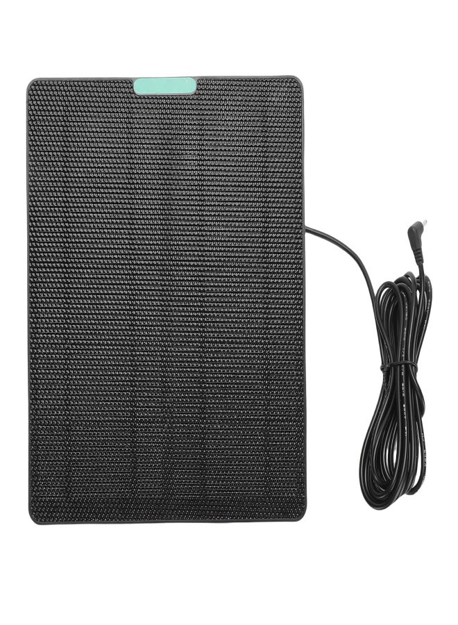 Solar Panel Charger 10W ETFE and Monocrystalline Silicon High Temperature Proof DC3.5 Interface Camera Doorbell Solar Panel Black - Image 2