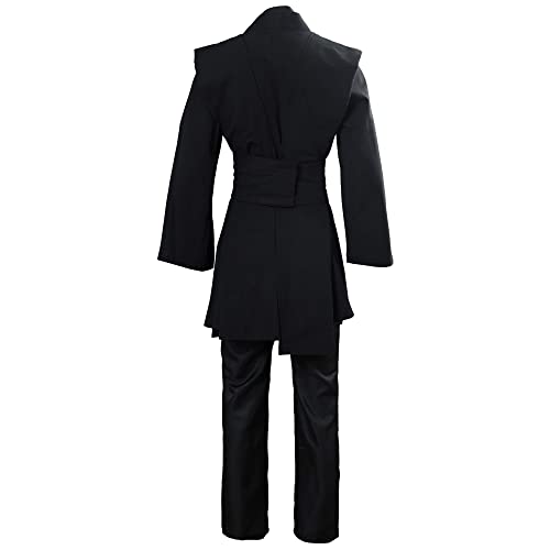 Gothden Jedi Tunic Costume Hooded Robe Knight Fancy Full Set Halloween Cosplay for Adult Mens - Image 3
