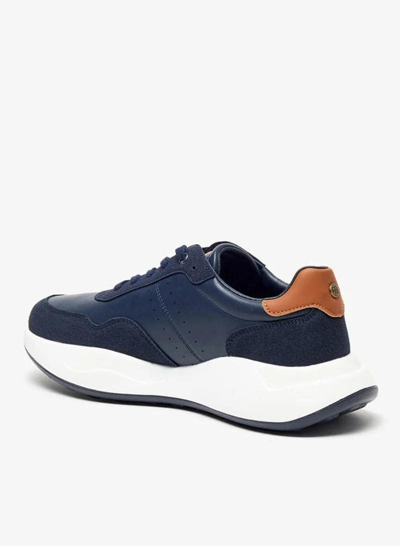 DUCHINI Men's Solid Lace-Up Sneakers