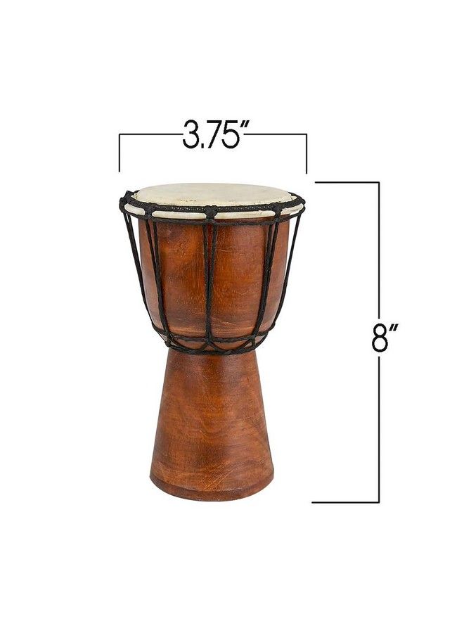 ArtCreativity 8 Inch Mini Wooden Toy Drum Rustic Brown Wood And Authentic Design Fun Musical Instrument For Children Gift Idea Party Supplies Birthday Party Favor For Boys Girls Toddler  - Image 3