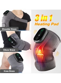 Joshberg Heated Knee Massager, Shoulder Heating Pads, 3 in 1 Elbow Shoulder  Knee Brace with Vibration, Cordless Rechargeable Heating Massager for Stress Relief  - Image 2