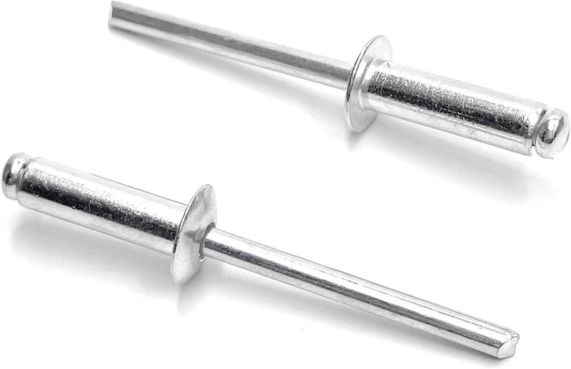 ISPINNER 100pcs 3/16" x 5/8" Aluminum Blind Rivets, 4.8 x 16mm Pop Rivets, Pack of 100 (Silver) - Image 1