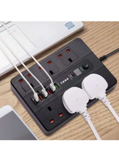 Pama BKL-11 Universal Extension Cord With 6 Universal Sockets, 5 USB ports, 1 PD Ports and 2 Meter Multicolour  - Image 2