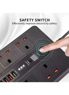 Pama BKL-11 Universal Extension Cord With 6 Universal Sockets, 5 USB ports, 1 PD Ports and 2 Meter Multicolour  - Image 4