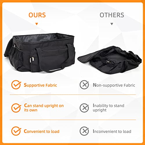 NOELIFE Padded Carry Bag for Weber Q1200 Q1000 Q1400 Liquid Propane Grill, 600D Water-Resistant Outdoor BBQ Grilling Carrying Case for Weber Q1200, Black (Bag Only) - Image 2