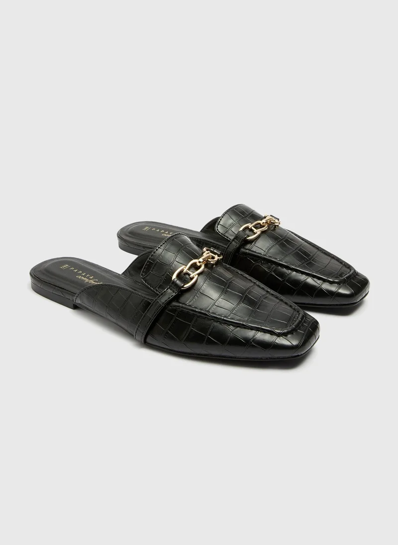 Matalan Black Mule Loafers