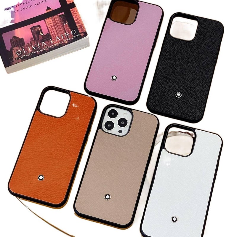 MS Protective Case, Blue, Leather Texture, PC, Shockproof Cover for iPhone 13 - Image 2