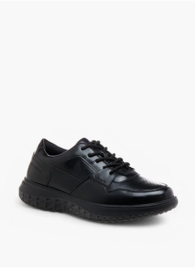 لو كونفورت Perforated Sneakers with Lace-Up Closure