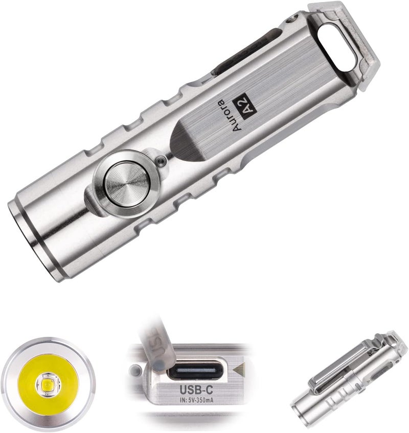 RovyVon Aurora A2 G4 Keychain Flashlight - 650 Lumens, USB C Rechargeable, Compact Design with Magnetic Clip - Image 1
