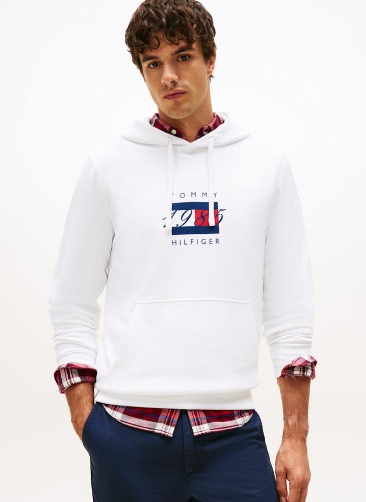 TOMMY HILFIGER Flag Graphic Drawstring Hoody - Image 1