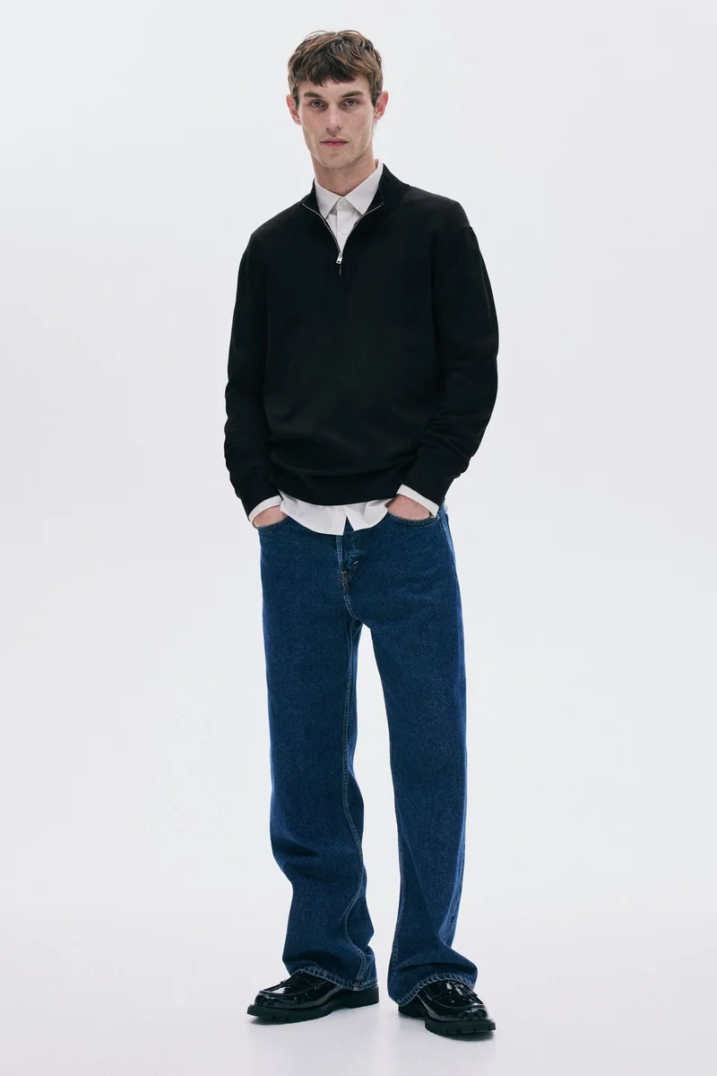 H&M Regular Fit Zip-top jumper