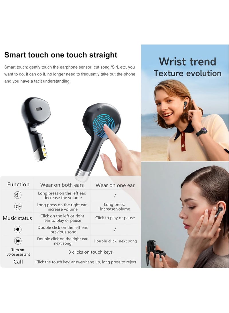 AROAQ D8Pro 2.01" TFT Smartwatch with Earbuds Smart Watch TWS Wireless Bluetooth Headset Health Monitor Fitness Tracker Bluetooth Call Music Player - Image 5