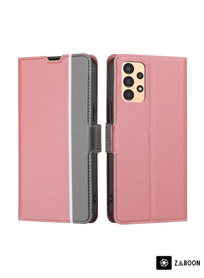 Zaboon Protective Case For Samsung Galaxy A13 4G Twill Texture Side Button Leather - Image 1