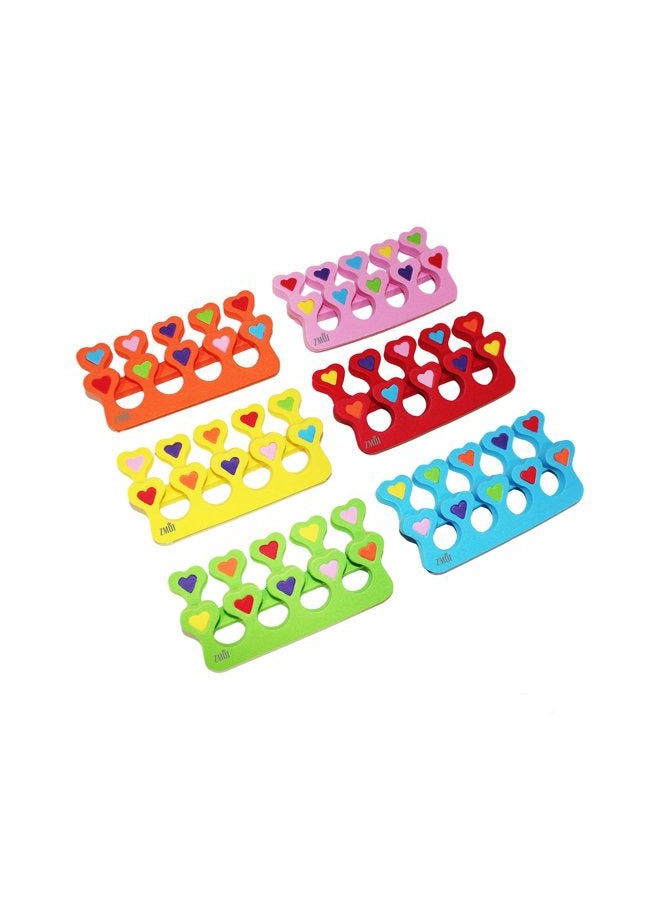 ZMOI Premium Colorful Heart Toe Separators - Cute Design for Kids - Super Soft, Durable 24 Pieces ZMOI - Image 1