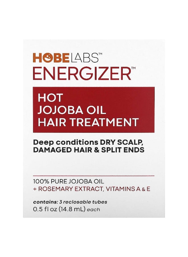 Hobe Labs - Hobe Labs, Energizer, Hot Jojoba Oil Hair Treatment, 3 Reclosable Tubes, 0.5 fl oz (14.8 ml) Each - Image 1
