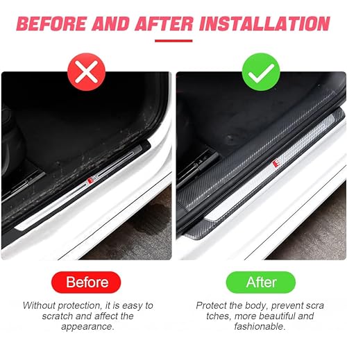 True Flair Trueflair Anti Scratch Carbon Fibre Strip Tape for Car Door Sill Protector, Bumper, Edge Protection 5 M (Transparent Texture) - Image 2