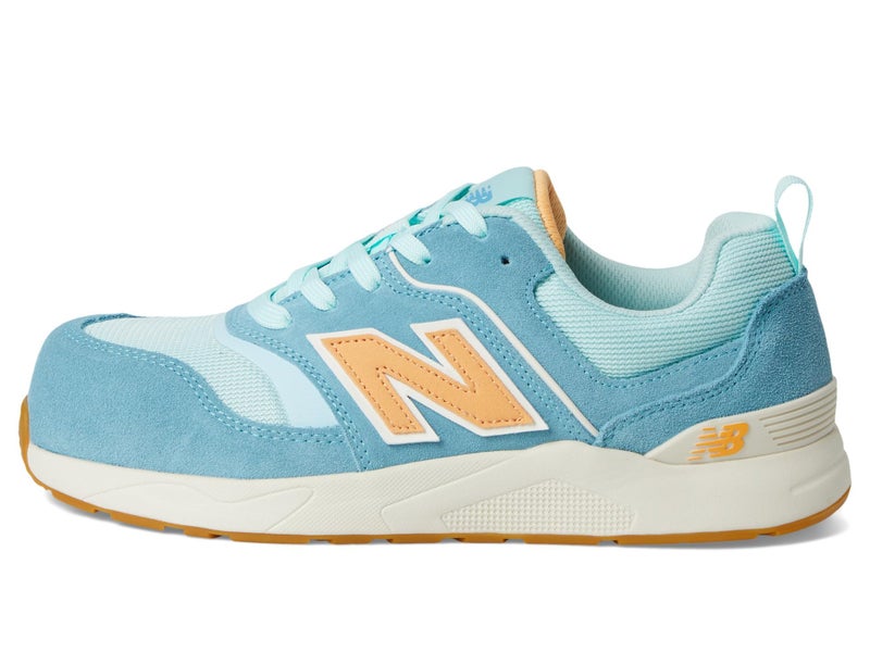 New Balance Women's Elite Lite Electrical Hazard Medium Composite Toe, Industrial Work Shoe Lightweight & Slip Resistant, Milky Blue Orange, 5 - Image 4