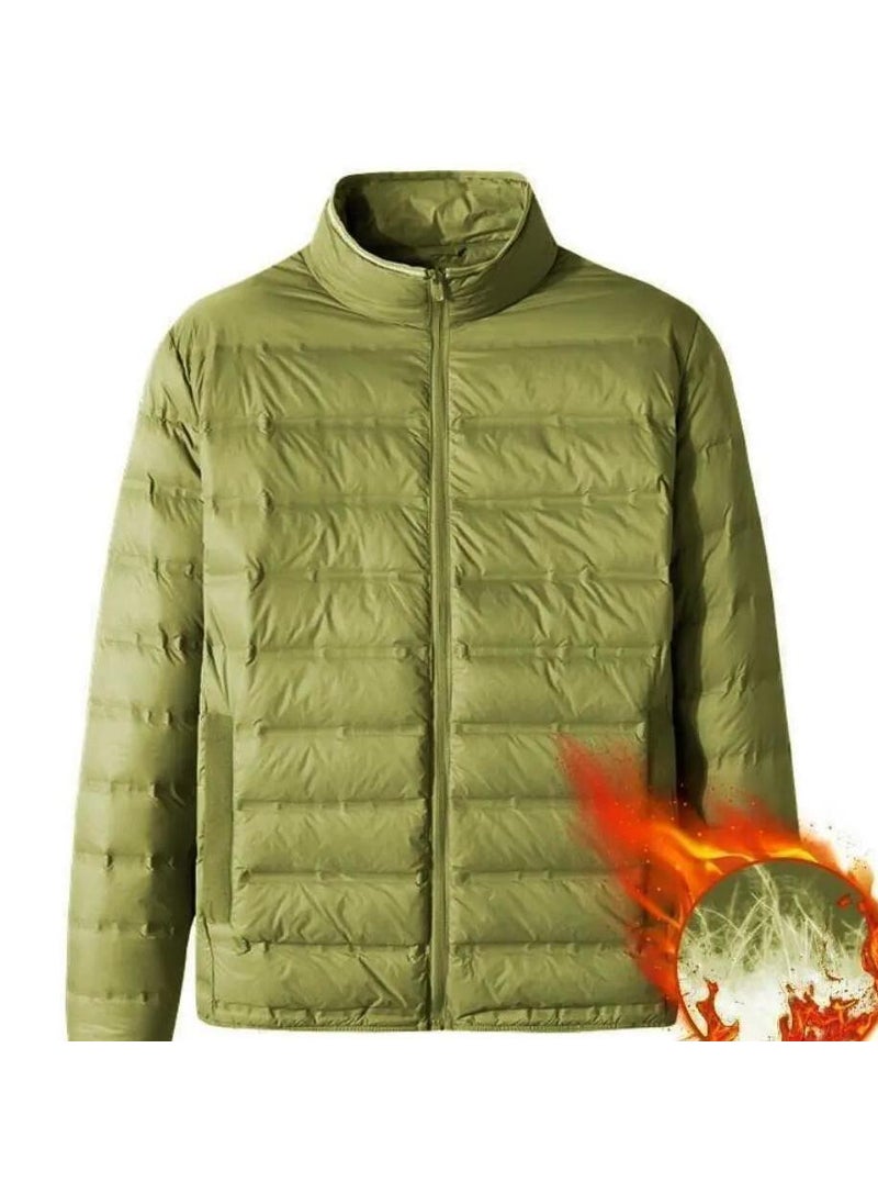 Generic - Mens Lightweight Plus-Size Down Jacket Army Green collar [brand special clearance]] - Image 1