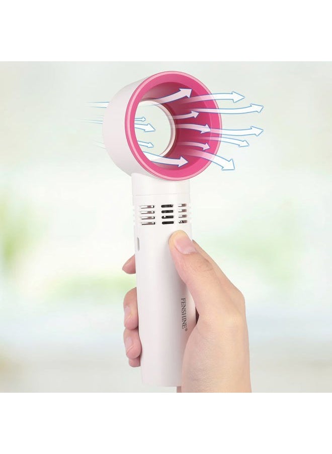 fenshine - Portable USB Rechargeable Mini Fan Eyelash Fan Dryer Bladeless Handheld Air Conditioning Blower for Essential Eyelash Extension Supplies (White) - Image 1