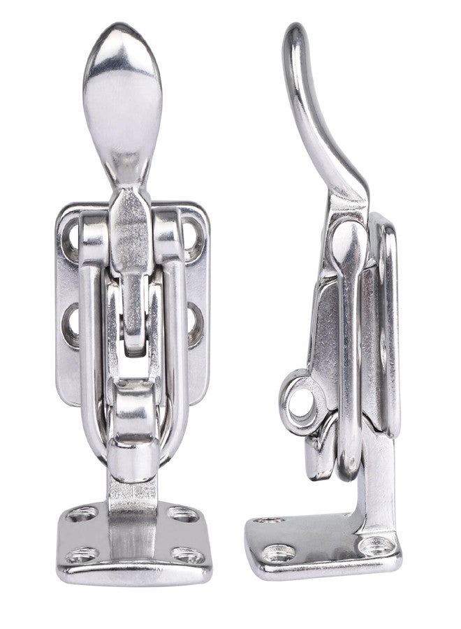 NovelBee 2pcs Stainless Steel Hold Down 90 Degree Clamp Locking Cam Latches,Anti-Rattle Latch Hasp for Boat Marine RV Caravan - Image 4