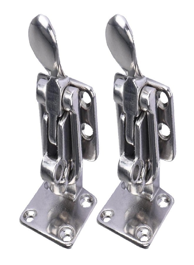 NovelBee 2pcs Stainless Steel Hold Down 90 Degree Clamp Locking Cam Latches,Anti-Rattle Latch Hasp for Boat Marine RV Caravan - Image 3