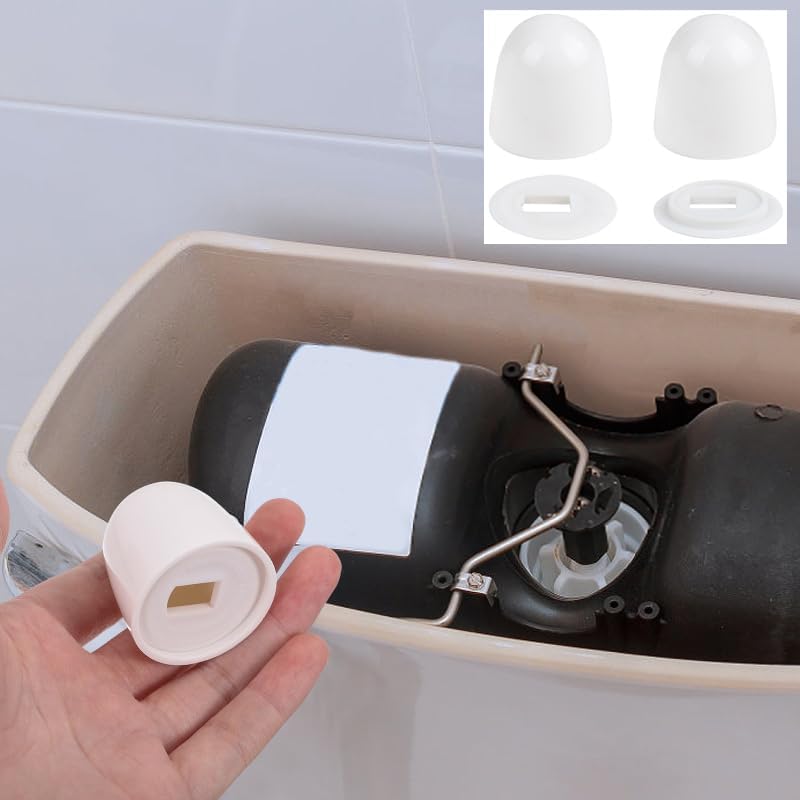 RecDec 8 Pack Toilet Seat Screws Caps with Washers Universal Fit Push-on Toilet Seat Bolts Caps Decor Top Cover for Toilet Seat Screws Replacement Kit Toilet Seat Hinge Bolts and Nuts Floor Fastener - Image 5