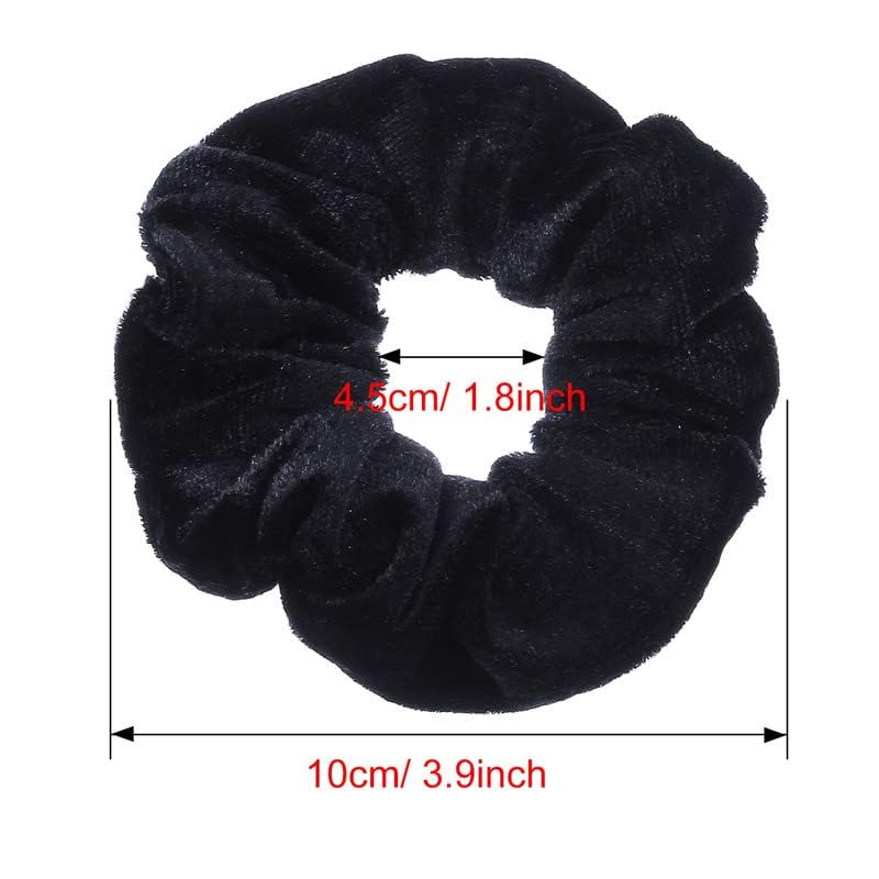 Generic HSTYLE STORE 12 Pack Red Velvet Scrunchies for Hair Scrunchy Hair Ties Ropes for Women or Girls Hair Accessories  - Image 4