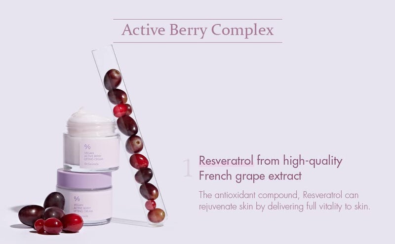 leegeehaam Dr.Ceuracle Vegan Active Berry Lifting Cream (75g / 2.64 oz.) - Antioxidant Moisturizer with Resveratrol Capsules and Vitamin A, Good for Hydration and Rejuvenation - Image 5