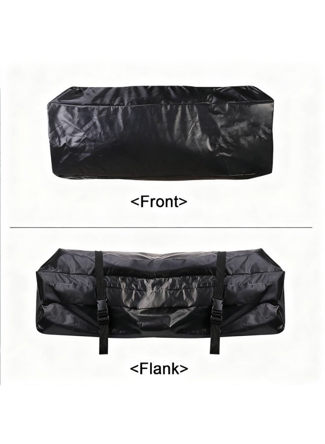 ويسفور حقيبة سقف سيارة، سعة 425 لتر، حامل أمتعة مقاوم للماء على السطح مع 6 أحزمة معززة، حقيبة تخزين رف سقف عالمية لجميع المركبات - Image 4