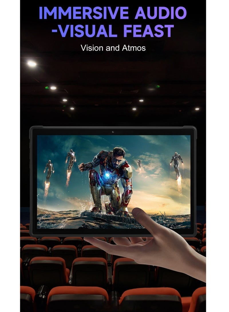 X - Prime PAD PRO 11 – 10.1-Inch HD+ Display Android 12 Smart Tablet PC with 12GB RAM 512GB ROM, Dual SIM 5G, WiFi, Keyboard, Mouse & Stylus – Student Learning & Work Slim Tab – Grey - Image 4