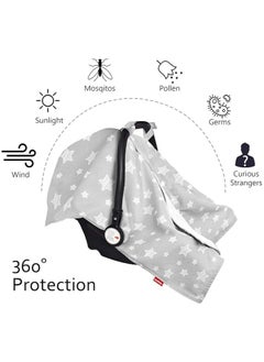 Moro Moro Baby Car Seat Canopy – Minky Fabric, Windproof & Multi-Use  - Image 2