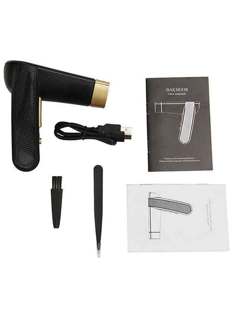 ELTRAZONE Electric Mini USB Rechargeable Portable Handheld Incense Burner With Adapter And Fabric Bag Black 12x18cm  - Image 3