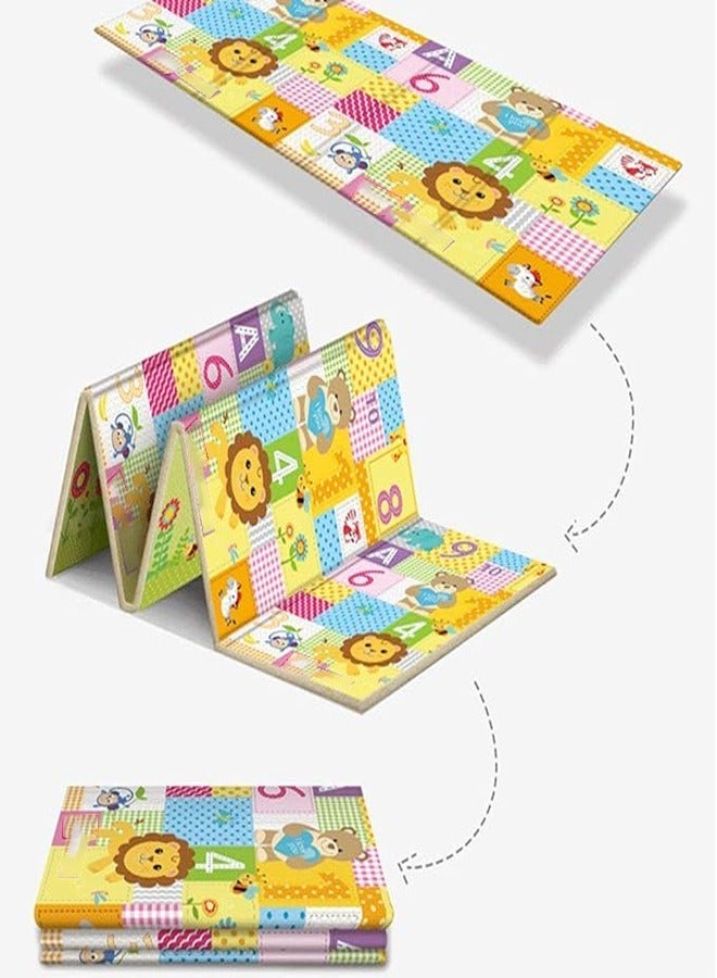 ZCM-HAPPY Double-Sided Pattern Baby Crawling Mat, Comfortable PE Material, Waterproof Baby Play Mat, Suitable for Toddler Boys and Girls 180x100cm - Image 4