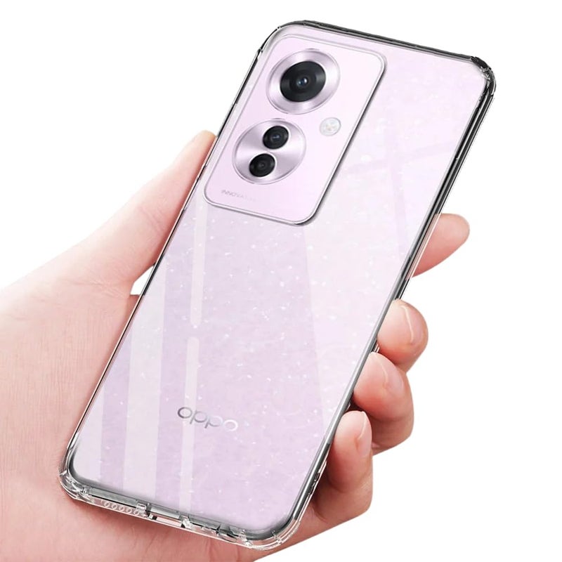 Realcase غطاء خلفي أنيق من السيليكون لهاتف Oppo F25 Pro 5G | مقاوم للخدوش غطاء خلفي شفاف مقاوم للصدمات - Image 1