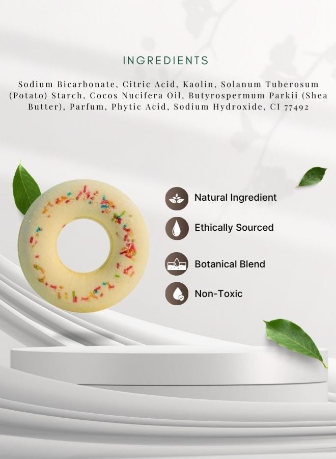 الصابون والأصدقاء صابون وفريندز - دونات حمام بنكهة البطيخ 130 غرام - دونات حمام فوارة بنكهة الفواكه مع رائحة البطيخ المنعشة - Image 5